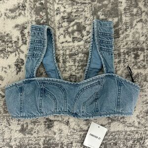 Forever 21 Denim Crop Top